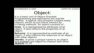 VOCATIONAL COMPUTER SCIENCE 2ND YEAR P1 - U1 - 01 - OOPS & JAVA