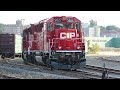 canadian pacific sd30c eco switching in sudbury on 2016 aug 22