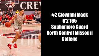 Gio Mack - North Central Missouri College - Soph. Mid-Season Highlights