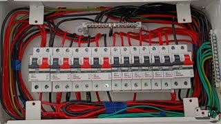 Completing the installation of electrical breakers in the home's electrical distribution panel