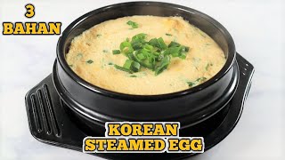 3 BAHAN ! TELUR KUKUS HACK ALA KOREA RESEP SEHAT GYERANJJIM OLAHAN GYERAN JJIM | KOREAN STEAMED EGG