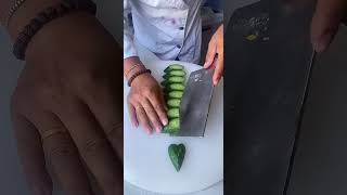 Sample cucumber 🥒 carving cutting design #cucumber cutting skills