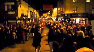 Lewes Bonfire Night Celebrations : Cliffe Bonfire Society (CBS) Men`s Tar Barrel Race.