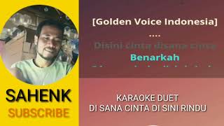 KARAOKE DI SANA CINTA DI SINI RINDU LAGU BY TAJUL &  WANY HASRITA