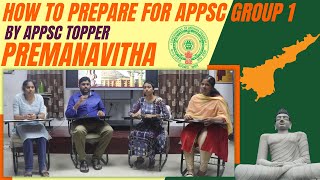 How to prepare for APPSC GROUP 1 by APPSC TOPPER PREMANAVITHA | UPSC | VISHNU IAS|