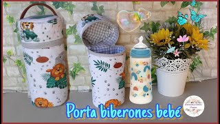 Como hacer un PORTA BIBERON BEBÉ. Canastilla o regalos de bebe, Parte 1