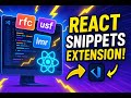 ⚡ Boost Your React Coding Speed with This VS Code Snippets Extension @coding
