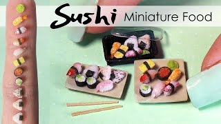 http://www.sugarcharmshop.dk Miniature Sushi Tutorial // DIY Miniature Food