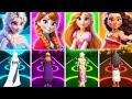 Top 4 Disney Princesses Songs on YouTube | Elsa Vs Anna Vs Rapunzel Vs Moana | Guess the winner!