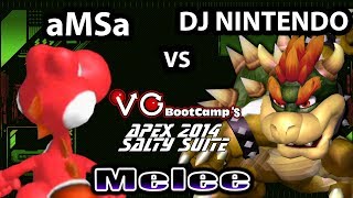 Salty Suite - aMSa (Yoshi) Vs. CTRL | DJNintendo (Bowser) SSBM Exhibition - Smash Melee