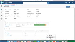 OpenSpecimen Training: Missed Specimen Collection