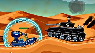 Hills Of Steel Update - TESLA Tank vs ALL Boss Level | Android Gameplay HD