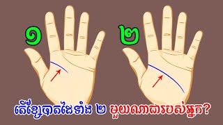 បាតដៃនាសំណាងទាំង ២ មើលដឹងពីជោគវាសនាជីវិតរបស់អ្នក | lines on your palms meaning