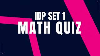 Math Quiz | IDP Set 1 || Python coding Tips tricks || Python Programming | Nxtwave CCBP | PYTHON IDP