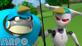 Arpo the Robot | Nannybot Vs Arpo - Battle of the Bots! | Funny Cartoons for Kids | Arpo and Daniel
