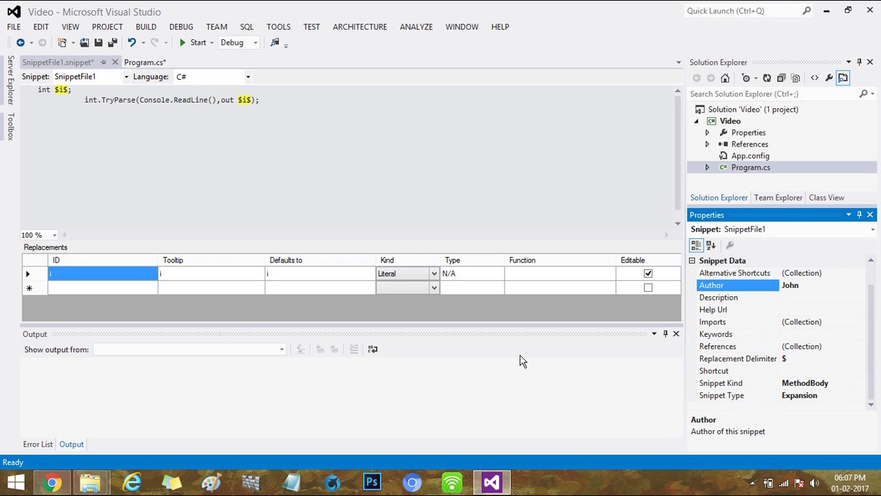 HOW TO CREATE CODE SNIPPET IN VISUAL STUDIO - YouTube