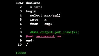 The SQL Plus hash command