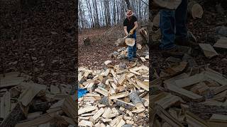 #axemanship 84, ground spitting axe-bucked wood 8