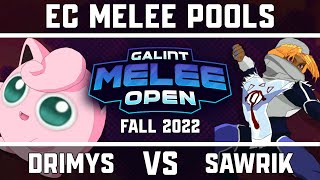 drimys (Jigglypuff) vs Sawrik (Sheik) - East Coast Melee Pools - GMO Fall '22