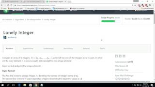 Lonely Integer | Algorithms | Hackerrank des