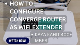 How to configure converge router as wifi extender - updated 2024. #wifiextender #hoobasics