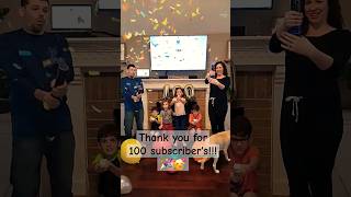 Celebrating 100 subscribers!! 🥳 #familyvlog #party #celebration