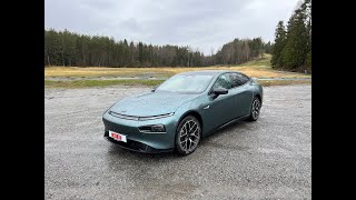 Xpeng P7 facelift - førproduksjonsmodell på prøvetur