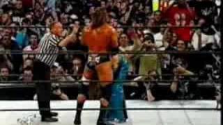 WWE Triple H pedigree on Stephanie Mcmahon