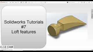 Solidworks tutorials #7 Loft features