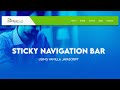 Sticky Navigation Bar On Scroll Using Vanilla Javascript | Fixed Navbar on Scroll