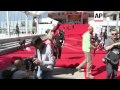 Cannes gets ready for the film festival as the red carpet is rolled out ahead of the opening premier