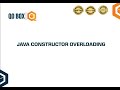 Java Constructor Overloading | QO-BOX