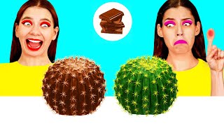 Real Food vs Chocolate Food Challenge | Crazy Ideas To Cook by BaRaDa Best