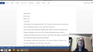 Formatting MLA Annotated Bibliography