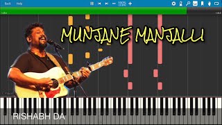 Munjane Manjalli Piano Tutorial (With MIDI/Sheet) | Just Math Mathalli | Sandalwood | Rishabh DA