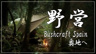 【野営】Bushcraft Spain　原生の奥地でタープ泊