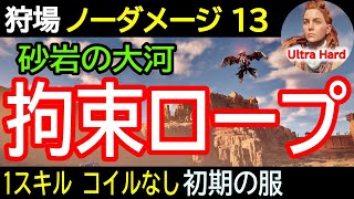 【狩場：砂岩の大河『拘束ロープ』無傷の灼熱の太陽！】世界初！最弱装備でノーダメージをウルトラハードで達成！世界最速の通常プレイとの２本立て！【ホライゾンゼロドーン 攻略】