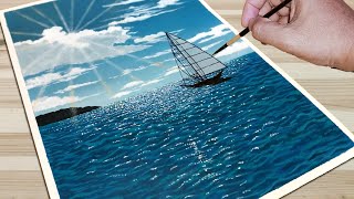 Seascape Painting / Easy Seascape Painting Acrylic Painting Tutorial For Beginners