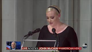 Meghan McCain pays tribute to father at his memorial