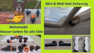 Wohnmobil, Wohnwagen, Wasser tanken Zubehör, und Heki Sicherung