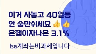 은행이자/보다나은/확정이자/3.1%/ISA/비과세/241030