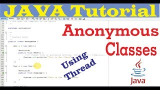 Anonymous Class Using Thread