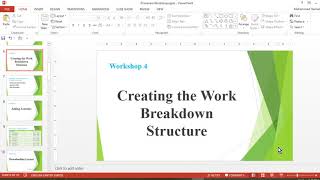 4.  Primavera Tutorial | Creating a WBS