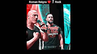 Roman Reigns ♥️ The Rock 🐂His Blood,My Blood || #shorts #viral #whatsappstatus