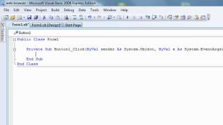 How to: make a web browser in visual basic 2008