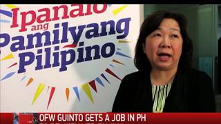 OFW in presidential debate gets a job in PH