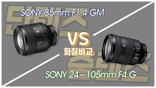 단렌즈 vs 줌렌즈 화질 비교 테스트 (SONY 85mm F1.4 vs SONY 24-105mm F4)