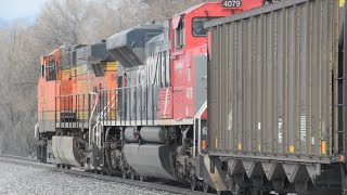 Ferromex Comes Back North!  BNSF 5852 Leads a Northbound with an FXE DPU 3/25/24