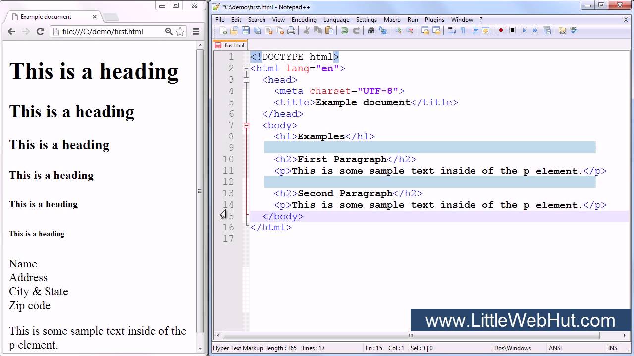 HTML5 Tutorial For Beginners - Part 2 Of 6 - Text - YouTube