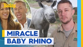 Meet Melbourne’s miracle baby rhino Jabulani | Today Show Australia